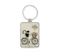 KIUB Porte clef avec des chats - motif chat à vélo- collection BUG ART