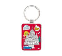 KIUB Porte clef Paris Tour Eiffel - motif monuments de Paris et symboles de la France - Sacré Coeur