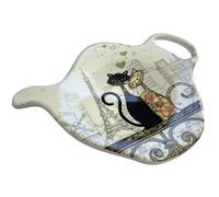 KIUB Porte-sachet de thé Chat Tour Eiffel Multicolore en Fabric