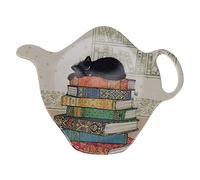 KIUB - Repose Sachet de thé - Motif Chat Dormant sur des Livres - mélamine de qualité