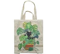 KIUB : Sac Cabas Coton Chaton plante monstera