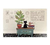 KIUB Set de Table avec Un Chat sur Son Bureau de Travail
