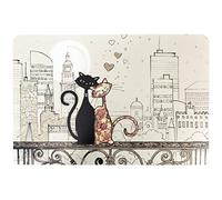 KIUB : Set de Table Bug Art Chat Amoureux Skyline 43x28cm