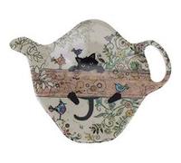 KIUB Soucoupe pour sachet de thé Chaton en Mélamine - 9.5 x 7.4 cm beige G