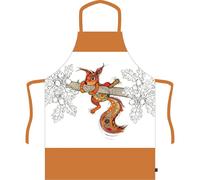 KIUB Tablier de cuisine avec un écureuil sur sa branche - réglable et en boite cadeau
