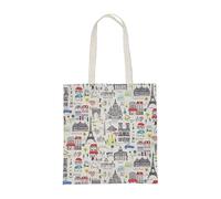 KIUB Totebag en coton renforcé - motif Tour Eiffel de Paris avec tous les autres symboles de Paris - dimensions 40 * 37CM (16 * 15 inches)