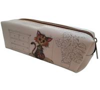 KIUB Trousse scolaire enfants - motif chat mignon - dimensions 19*6*6 CM