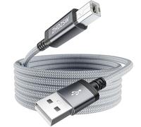 Kiuet Câble d'imprimante USB 2.0 type A vers type B 3 m compatible avec Canon, HP DeskJet/Envy, Lexmark, Dell, 3D, DAC, Xerox, etc