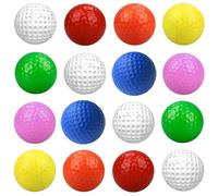 Kiuiom Balles de Golf en Mousse Souple,Balle de Golf PU pour Entraînement Intérieur et Extérieur,Portable et Pratique,Sensation Réaliste,Blanc Rouge Orange Jaune Vert Bleu Rose,16 pièces