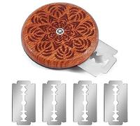 Kiuiom Boulanger Slashing Outil,Lame a Pain,Couteau à Pain,Lame Boulanger avec 5 Acier Inoxydable Lames pour DIY Graver des Motifs de Pain Pâte et Bretzel Outil de Coupe de Pain Version Ronde