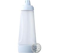 Kiuiom Bouteille pour Mélanger la Pâte,Shaker Crepes,Distributeur de Bouteilles de Mélange Manuel,Mélangeur de Pâte Portable avec Boule de Mélange pour Faire Gâteaux,Crêpes,Muffins,Gaufres,1000 ML