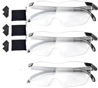 Kiuiom Lunettes Grossissantes,Lot De 3 300% Lunettes Loupe,Mini Brille Lunettes,Loupe De Lecture,Boite Lunette Inclus,Loupe Mains Libres pour Porteurs De Lunettes,pour Travail de Près,Loisirs,Lecture