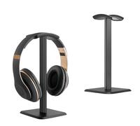 Kiuiom Support Casque Gamer Amovible,Bureau Porte Casque,Bureau Porte Casque Con Reposacabezas ABS,Silicona TPU Antideslizante,Base Sólida Para Todos Los Tamaños,Apto Para Mesa,Noir