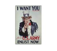 KIUYGPPJ Poster décoratif sur toile « Uncle Sam I Want You to Join The United States Army » - Décoration murale moderne pour chambre à coucher - 20 x 30 cm