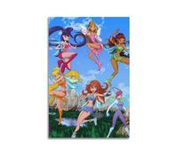 KIUYGPPJ Poster mural décoratif sur toile pour chambre à coucher Motif anime Winx Club 20 x 30 cm