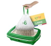 KIVIKS Pack de 6 Sacs à Litière Filtrants Anti-Gaspi (LARGE)