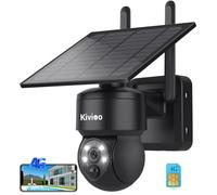 KIVIOO Vendeur FRANCAIS, Camera de Surveillance Solaire sans Fil Exterieur Signal 4G, FONCTIONNE AVEC 1 CARTE SIM, Message d'alarme,Sirène intégrée, Détection Humanoide gratuite, Support français 5/7J