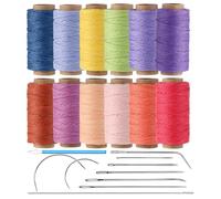 KIVISIN Bobine de fil ciré couleur tendance de 0,8 mm, en polyester ciré pour tressage, micro-nœuds, couture, couture, reliure de livres, fabrication de micro macramé