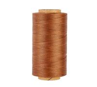 KIVISIN Cordon ciré fin 100% polyester - 0,45 mm - 3 plis - Pour couture du cuir, loisirs créatifs, tissus d'ameublement, fabrication de bijoux en micro macramé, perlage, micro tressage - Marron