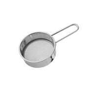 Kivivaka 304 pour tamis à farine en acier inoxydable - Passoire de cuisson robuste et résistante à la rouille pour tamiser la farine, filtrer les particules fines, argent, 11,5 x 2,4 x 6,5 cm
