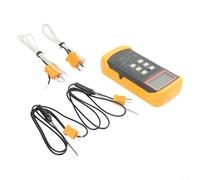 Kivivaka 6802 II Thermomètre thermocouple double canal type K, 4 sondes incluses pour utilisation BGA et CVC