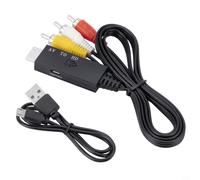 Kivivaka Adaptateur AV composite vers convertisseur 1080p pour PAL pour PS2 DVD pour caméra VHS et Play, noir