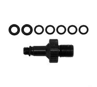 Kivivaka Adaptateur de valve de pompe à air de choc arrière en alliage d'aluminium pour RockShox XMM avec joints toriques de rechange Noir/rouge