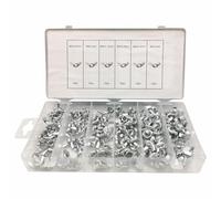 Kivivaka Assortiment de 150 pièces de fixation avec 16 tailles d'écrous papillon M5, écrous papillon en métal pour outils de maison et de jardin