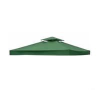 Kivivaka Auvent double couche de 3 x 3 m en tissu 300D avec grille d'aération pour pergola de jardin, beige (vert)