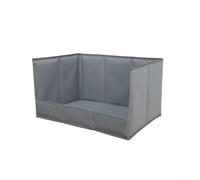 Kivivaka Bac à litière d'intérieur pliable pour chien avec doublure imperméable, support pour tapis pipi à haut côté pour animaux de compagnie de petite et moyenne taille, gris (gris, XL)