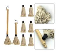Kivivaka Balai à badigeonner avec long manche en bois, brosse de barbecue | Pour application de sauce sur steak et volaille, passe au lave-vaisselle