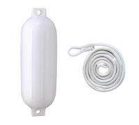 Kivivaka Bateau gonflable en PVC blanc pour pare-choc avec corde de 1,5 m, 40,6 x 11,4 x 11,4 cm, pour kayak, canoë et petits bateaux de moins de 6 mètres