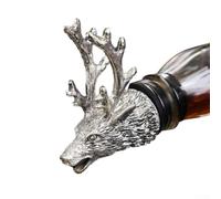Kivivaka Bec verseur rustique en forme de cerf pour décoration de pavillon | Design unique en forme de tête de cerf, versement sans goutte, construction en métal, préserve la fraîcheur du vin