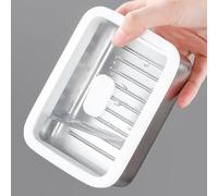Kivivaka Boîte de fermentation pour pâte avec couvercle transparent anti-gel, récipient hermétique en plastique avec joint en silicone et valve d'air pour pizza, pain, 20 x 13 x 8 cm, blanc