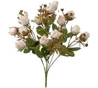 Kivivaka Bouquet artificiel de 35 cm avec ananas et détails floraux pour mariage, maison et décoration festive, blanc/rose/rouge/orange/violet blanc