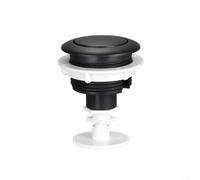 Kivivaka Bouton de chasse d'eau simple pour réservoir de 55 mm, en plastique ABS, installation facile, fixation à faire soi-même, argenté