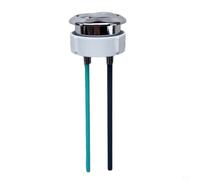 Kivivaka Bouton de réservoir de toilette en ABS argenté pour chasse d'eau Geberit Dual - Trou de 38 mm et 48 mm - Compatible avec tige de poussée réglable (48 mm)