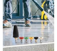 Kivivaka Buse turbo rotative pour nettoyeur haute pression 3600 psi avec 5 embouts de pulvérisation et déconnexion rapide 1/4"