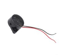 Kivivaka Buzzer électronique DC 3-24 V 100 dB sonore continu sonnerie sonore sonore boîtier en plastique noir pour projets industriels de voiture