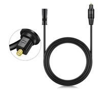 Kivivaka Câble d'extension audio numérique à fibre optique pour barre de son TV PS4 pour Xbox, cordon optique mâle vers femelle avec manchon, flexible pour noir