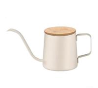 Kivivaka Cafetière à bec verseur 350 ml pour café à bec verseur fin (blanc | Pour bec fin à col de cygne, contrôle précis de l'eau, extraction équilibrée, idéal pour les méthodes de goutte à goutte v60