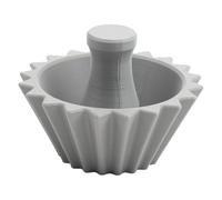 Kivivaka Cafetière à retenue de forme de filtre, pour presse à papier filtre PETG avec 20 baleines, 81 x 36 mm, compatible avec les filtres origami, noir et gris