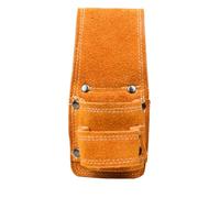 Kivivaka Ceinture à outils professionnelle en cuir de vachette pour marteau - Maillets de rangement et clés - Orange