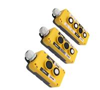 Kivivaka Commutateur de commande de grue industrielle COP- 3B 4B 5A 250 V - Bouton de levage étanche à la pluie - Pour atelier mécanique - Orange et jaune