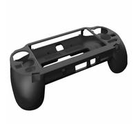 Kivivaka Coque de protection pour manette de jeu PS Vita 1000 avec couvercle de déclenchement L2 R2, prise en main ergonomique, matériau ABS, noir ou blanc noir