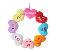 Kivivaka Couronne de Saint-Valentin de 40 cm avec enveloppes d'amour en peluche pour intérieur et extérieur, décoration de vacances, style 40 cm