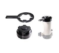 Kivivaka Couvercle de chlorinateur ABS et outil de clé pour Hayward CL200 | CL220, CLX200CA, CL2002S Feeders, bouchon de rechange noir avec ouvre-boîte