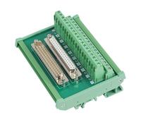 Kivivaka DB37 Bornier de module d'interface de montage sur rail DIN avec boîtier de module, 1,0 A 100 V, 16-26 AWG, vert