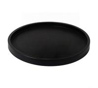 Kivivaka Élégant plateau rond en silicone pour l'organisation du comptoir, passe au lave-vaisselle et antidérapant pour plus de commodité (noir)