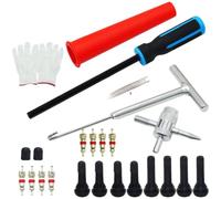 Kivivaka Ensemble d'outils d'installation rapide de valve de pneu avec tube de positionnement en nylon compatible avec TR-412 TR-413 TR-414(C)